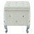 21.25" White and Silver Square Storage Ottoman - IMAGE 4