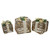 Set of 3 Silver LED Rattan Christmas Gift Boxes With Pine Cones - 13" - IMAGE 1