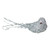 Sequined Bird Christmas Ornament with Clip - 7.5" - Silver - IMAGE 3