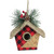 5.75" Red and Black Buffalo Plaid Hanging Bird House Christmas Ornament - IMAGE 1