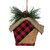 Buffalo Plaid Hanging Bird House Christmas Ornament - 5.75" - Red and Black