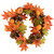 Maple Leaves with Pine Cones and Pumpkins Small Fall Harvest Artificial Wreath - 12" - IMAGE 1