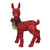 10.25" Red and Black Embellished Standing Reindeer with Buffalo Plaid Ears - IMAGE 1
