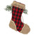 5.75" Red Plaid and Burlap Christmas Stocking Ornament - IMAGE 5