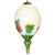 4.75” Ivory and Green Baby Carriage Hand Painted Mouth Blown Glass Hanging Christmas Ornament - IMAGE 3