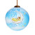 3” Blue and White Little Boy Hand Painted Mouth Blown Glass Hanging Christmas Ornament - IMAGE 1