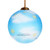 3” Blue and White Little Boy Hand Painted Mouth Blown Glass Hanging Christmas Ornament - IMAGE 3