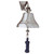 8" Silver and Navy Blue Solid Traditional Bell with Lanyard - IMAGE 1