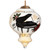 3.75" White and Black Christmas Piano Glass Ornament - IMAGE 1
