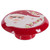 11" Red and White Christmas Themed Santa Cake Plate With Stand - IMAGE 1