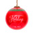 Happy Holidays Wreath with Bells Christmas Glass Ball Ornament - 3" - IMAGE 2