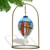 4.75” White and Blue Ski Vacation Hand Painted Mouth Blown Glass Hanging Christmas Ornament - IMAGE 3