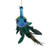 12" Green and Blue Textured Peacock Christmas Ornament - IMAGE 5
