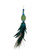 12" Green and Blue Textured Peacock Christmas Ornament - IMAGE 4