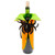 Set of 2 Black and Orange Bat Halloween Themed Wine Bottle Covers 10" - IMAGE 2