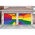 7' x 8' Red and Yellow Pride LGBT Outdoor Split Car Garage Door Banner - IMAGE 3