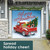 Red Truck Merry Christmas Single Car Garage Door Banner - 7' x 8' - IMAGE 4