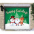 7' x 8' Green and White "Happy Holidays" Single Car Garage Door Banner - IMAGE 2