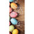 36" x 80" Brown and Pink Easter Eggs Front Door Banner - IMAGE 1