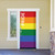 80" x 36" Red and Yellow Outdoor Pride Texted LGBT Garage Front Door Banner - IMAGE 2