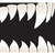 7' x 8' Black and White Scary Teeth Halloween Split Car Garage Door Banner - IMAGE 2