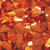 15' Orange Contemporary Metallic Floral Sheeting Party Streamers - IMAGE 2
