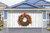 7' x 16' White and Green Christmas Wreath Double Car Garage Door Banner - IMAGE 2