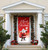 80" x 36" Red and White Santa's Merry Christmas Front Door Banner Mural Sign Decoration - IMAGE 2