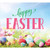 7' x 8' Pink and Green "Happy Easter" Split Car Garage Door Banner - IMAGE 1