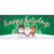 7' x 16' Green and White "Happy Holidays" Double Car Garage Door Banner - IMAGE 1