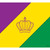 Mardi Gras Crown Single Car Garage Banner Door - 7' x 8' - IMAGE 1