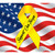 Support Our Troops Yellow Ribbon Patriotic Single Car Garage Door Banner - 7' x 8' - IMAGE 1