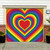 LGBTQ Radiating Pride Heart Single Car Garage Door Banner - 7' x 8' - IMAGE 2