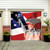 7' x 8' Red and Ivory Flag Single Car Garage Door Banner - IMAGE 2