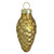 56ct Gold Matte Finish Glass Christmas Pinecone Ornaments - 1.75" (45mm) - IMAGE 1