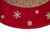 60" Burlap Glittered Snowflake Rustic Christmas Tree Skirt with Red Velvet Trim - IMAGE 3