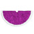 20" Magenta Glittered Mini Christmas Tree Skirt with White Fur Trim - IMAGE 5
