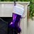 23" Purple and Silver Reversible Sequined Christmas Stocking with Faux Fur Cuff - IMAGE 2