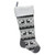 21" Black, Gray and White Rustic Lodge Knit Christmas Stocking with High Pile Fleece Cuff - IMAGE 1