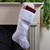22" LED Lighted White Iridescent Glittered Snowflake Christmas Stocking - IMAGE 2