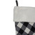 23" Black and White Rustic Checkered Christmas Stocking - IMAGE 3