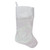 22.25" White with Pink Iridescent Glitter Christmas Stocking with Satin Cuff - IMAGE 1