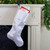 22.25" White with Pink Iridescent Glitter Christmas Stocking with Satin Cuff - IMAGE 2