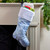 19" LED Lighted Blue Iridescent Glittered Snowflake Christmas Stocking - IMAGE 2