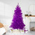 7' Metallic Purple Tinsel Artificial Christmas Tree - Unlit - IMAGE 1