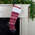 23" Red, Gray and White Knit Christmas Stocking with High Pile Fleece Cuff - IMAGE 2