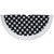 48" Black and White Buffalo Plaid Christmas Tree Skirt with High Pile Fleece Trim - IMAGE 2