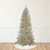 9' Pre-Lit Metallic Platinum Artificial Tinsel Christmas Tree - Clear Lights - IMAGE 1