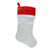 22.25" LED Lighted White Iridescent Glittered Christmas Stocking with Red Cuff - IMAGE 1