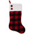 23" Black and Red Rustic Buffalo Plaid Christmas Stocking - IMAGE 2